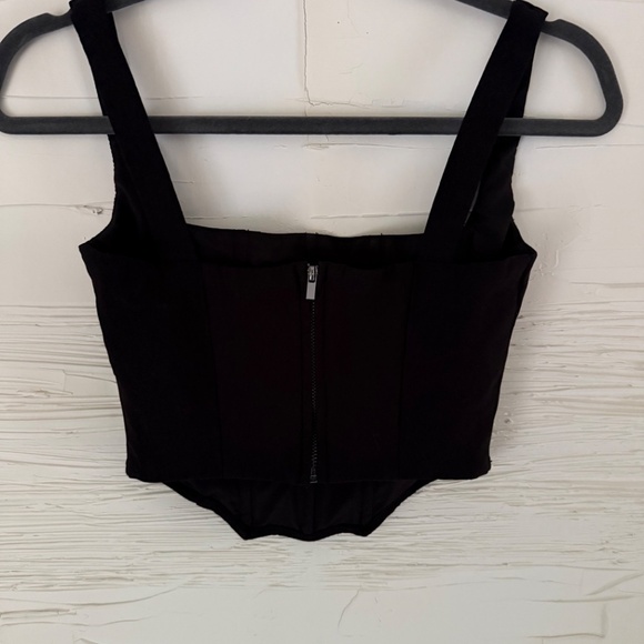 Dynamite Saige Square Neck Corset Top | Black | Size XS - Picture 6 of 7